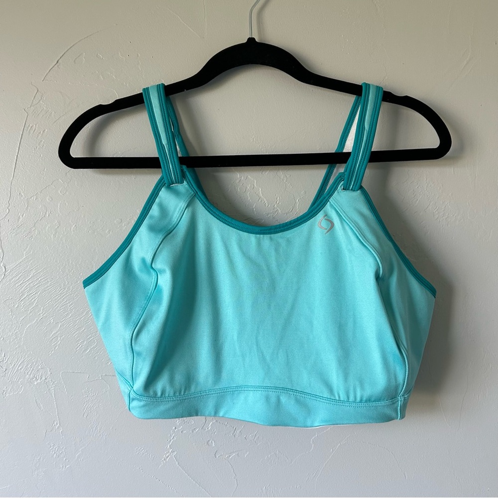 Moving Comfort Brooks Fiona Wireless Sports Bra Blue Size 40DD Running Active